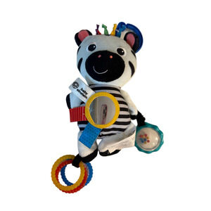 ✨ Baby Einstein Zebra Activity Toy – Rattle, Mirror, Tags, Rings – Sensory Toy
